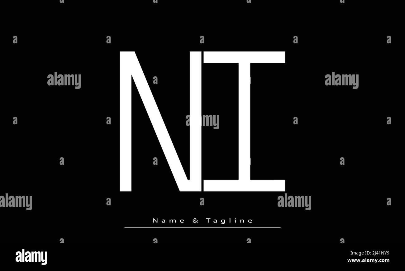 Alphabet Buchstaben Initialen Monogramm Logo NI , ZOLL Stock Vektor