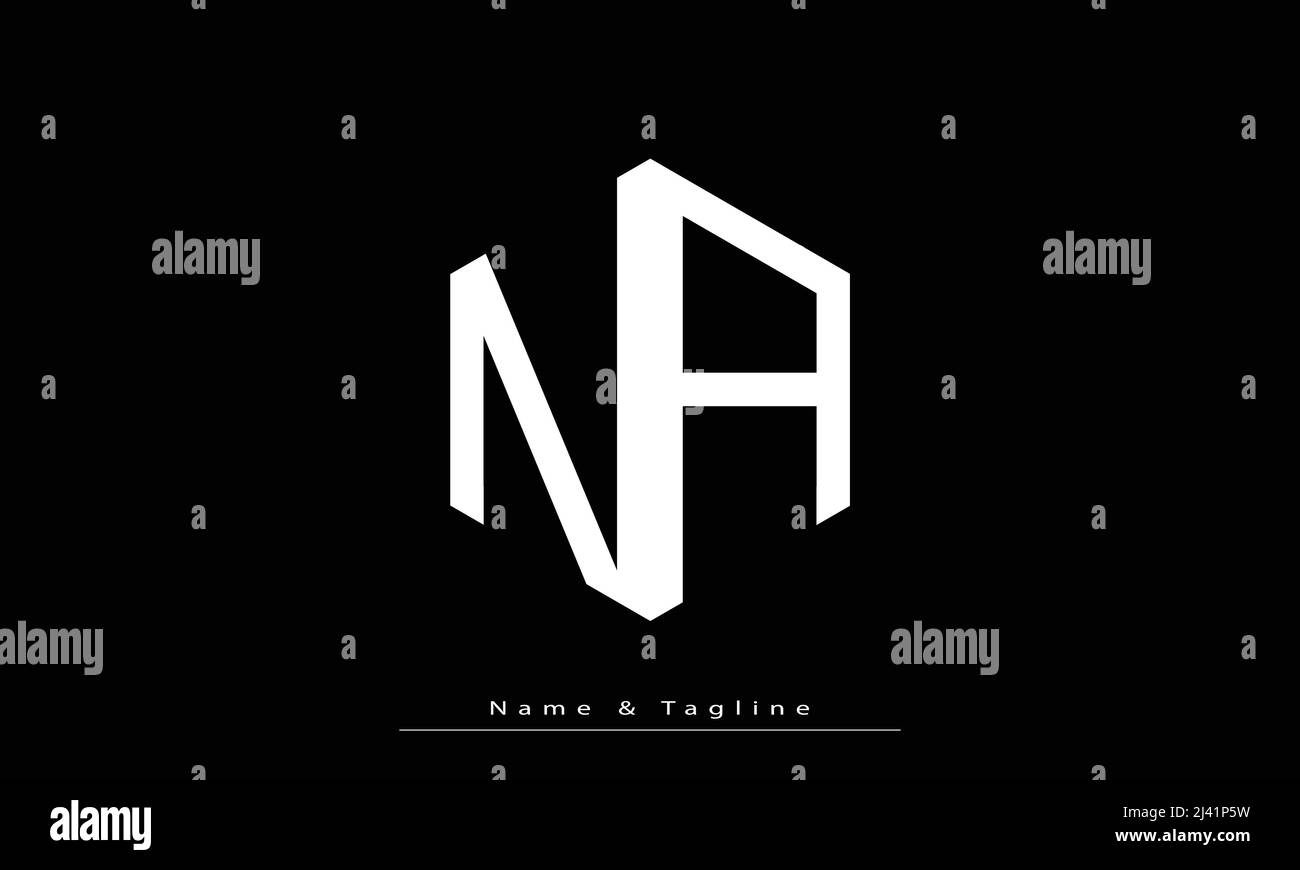 Alphabet Buchstaben Initialen Monogramm Logo NA , AN Stock Vektor