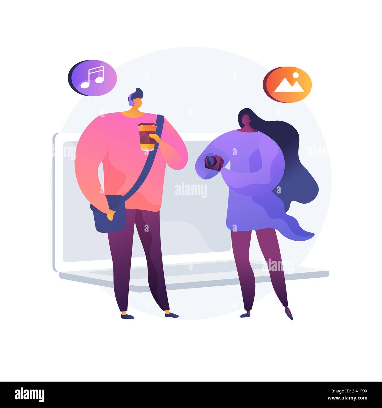 Millennials abstraktes Konzept Vektor Illustration. Generation Y, digitale native und soziale Medien, Online-Kommunikation, mit den Eltern leben, Karriere aufbauen Stock Vektor