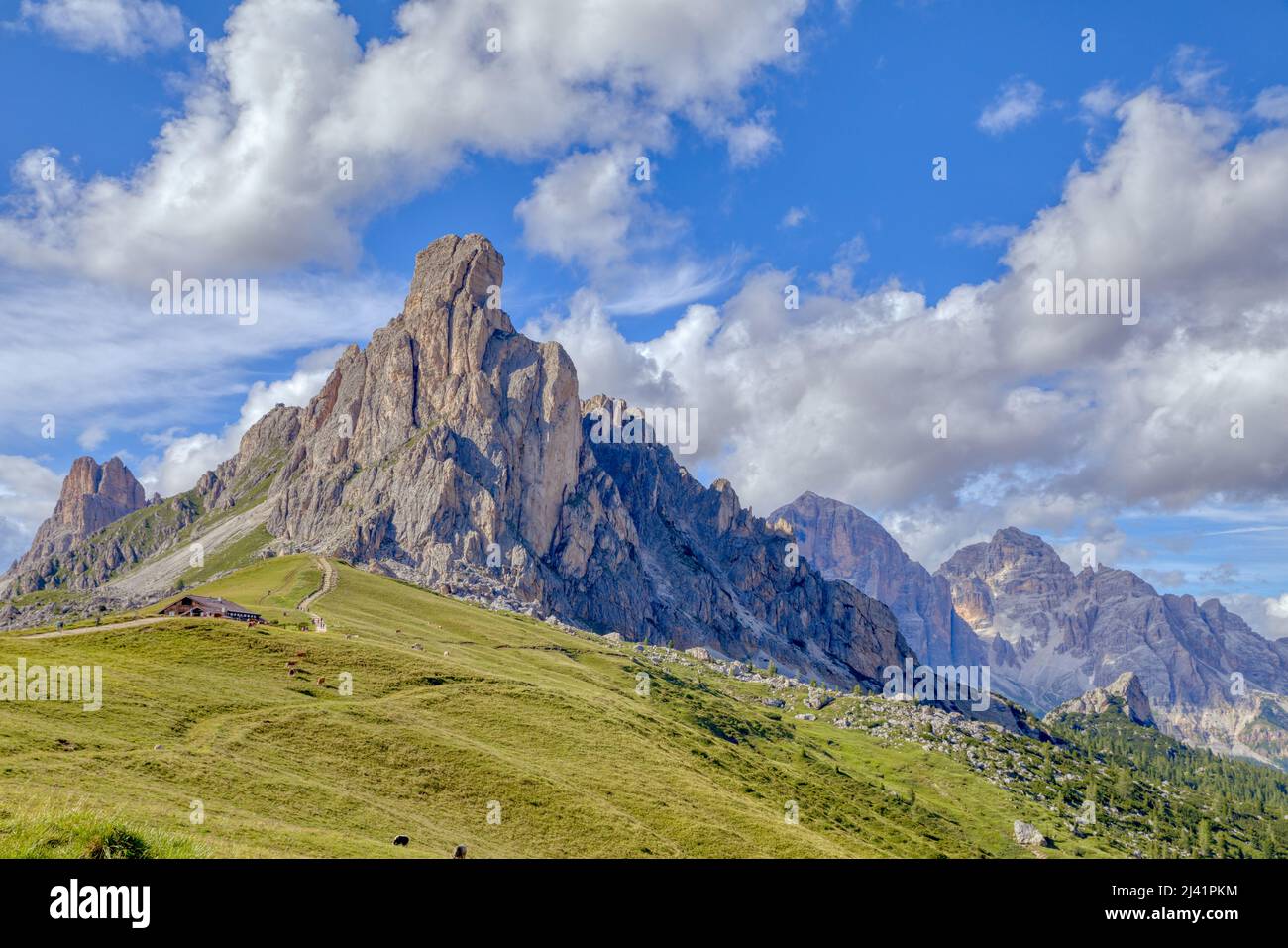 Passo Giau is a majestic alpine pass in Dolomites. Dolomites. Belluno province. Italy. Stockfoto
