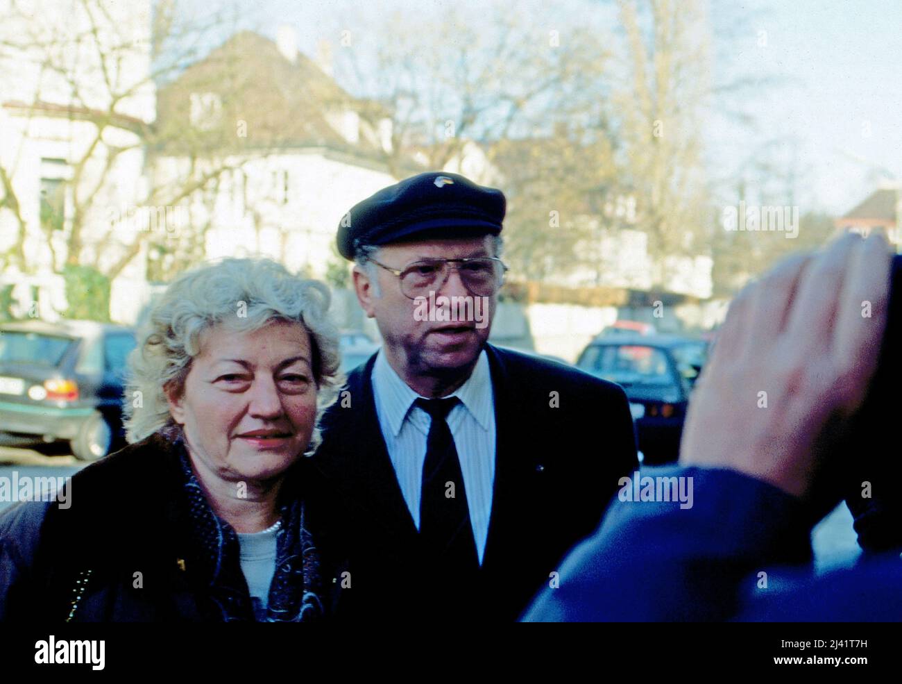 Eltern von Tennisspieler Boris Becker, das Ehepaar Elvira und Karl Heinz Becker, Deutschland um 1990. Stockfoto