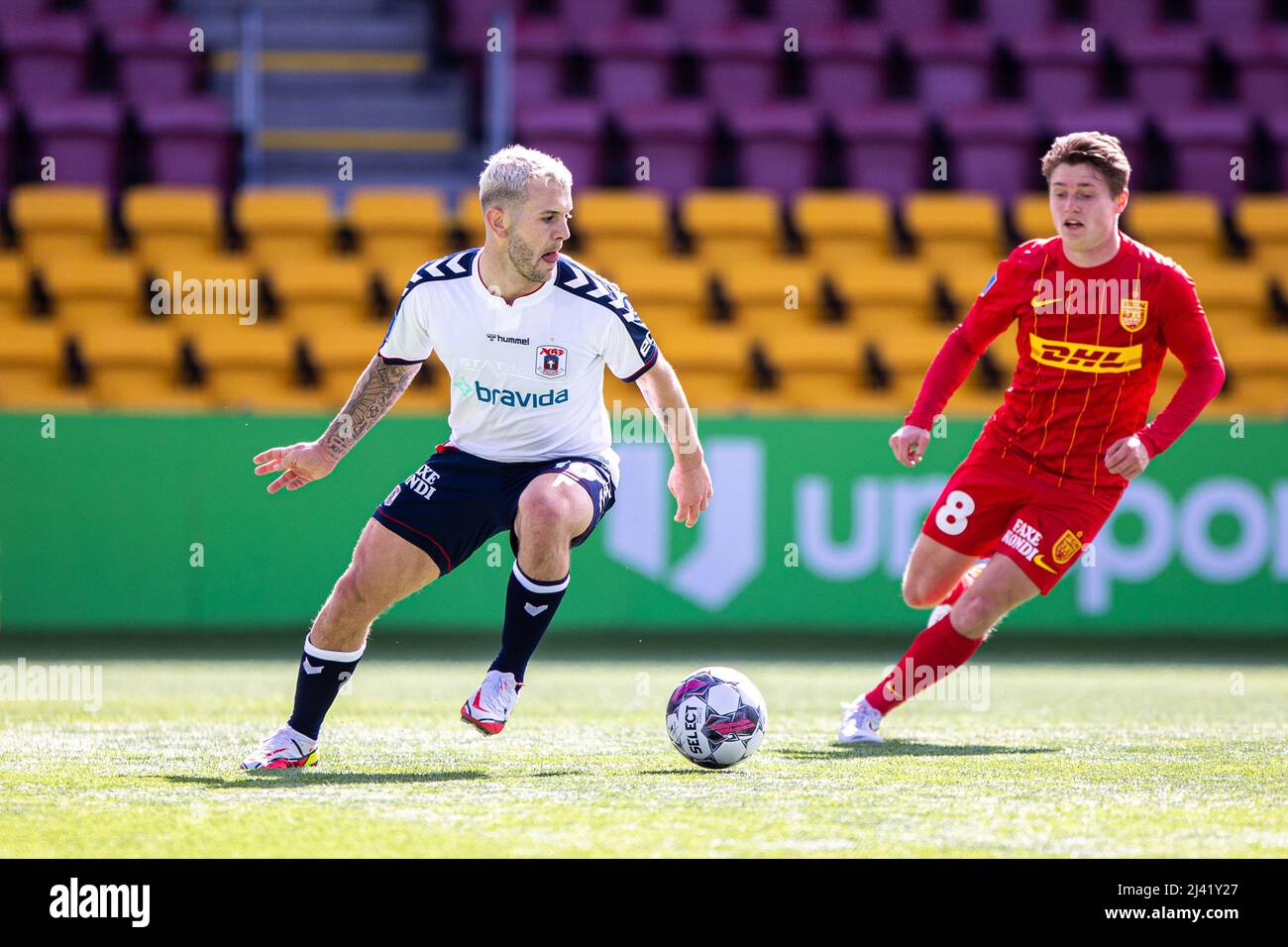 Farum, Dänemark. 10., April 2022. Jack Wilshere (10) von Aarhus GF beim Superliga-Spiel 3F zwischen FC Nordsjaelland und Aarhus GF rechts im Dream Park in Farum. (Bildnachweis: Gonzales Photo - Dejan Obretkovic). Stockfoto