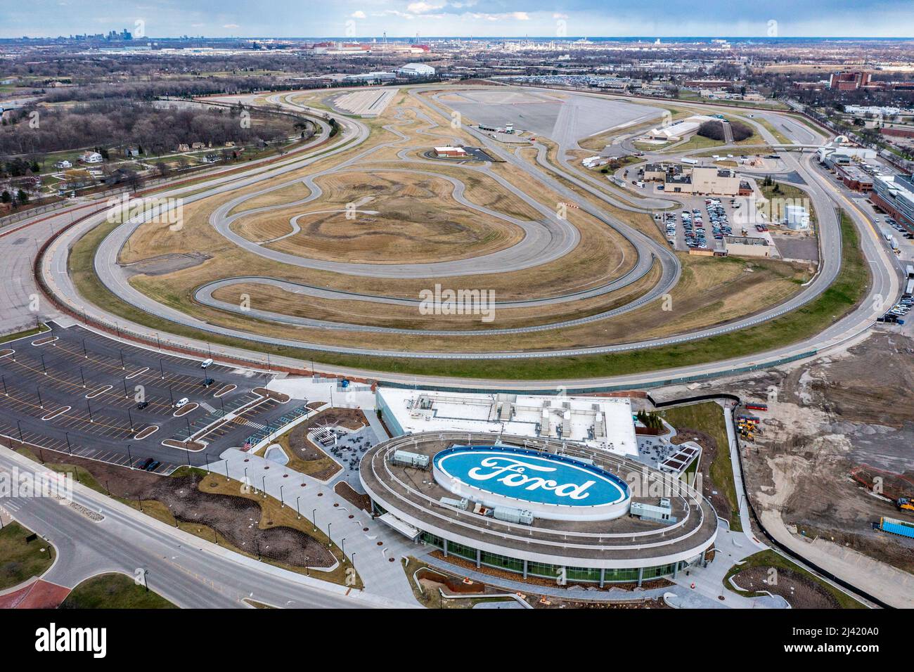 Ford Teststrecke, Ford Experience Center, Ford Motor Company, Dearborn, MI, USA Stockfoto