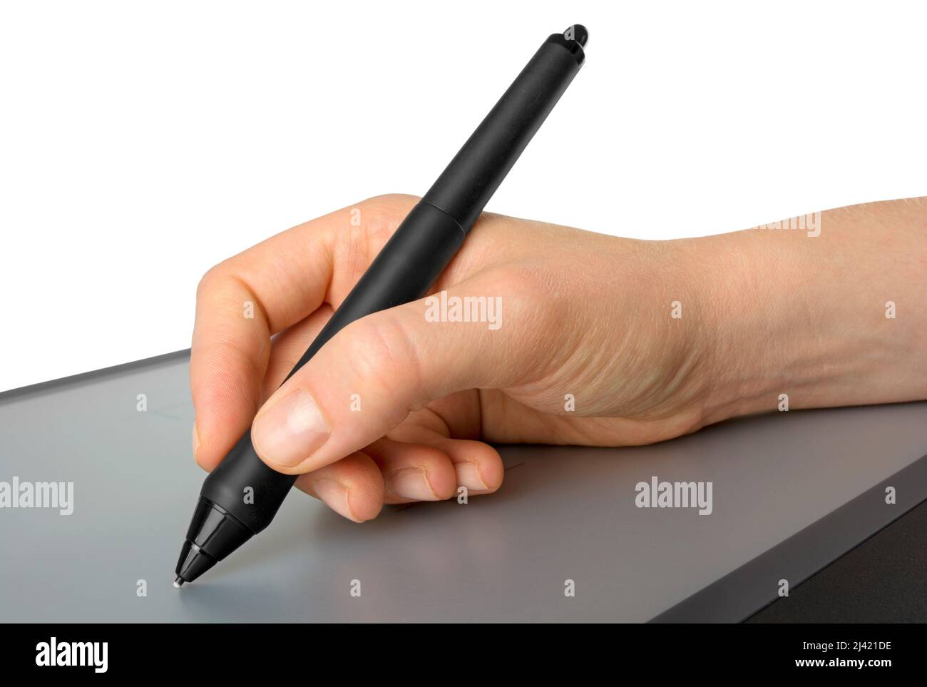 Malen mit einem Zeichentablett Stockfoto
