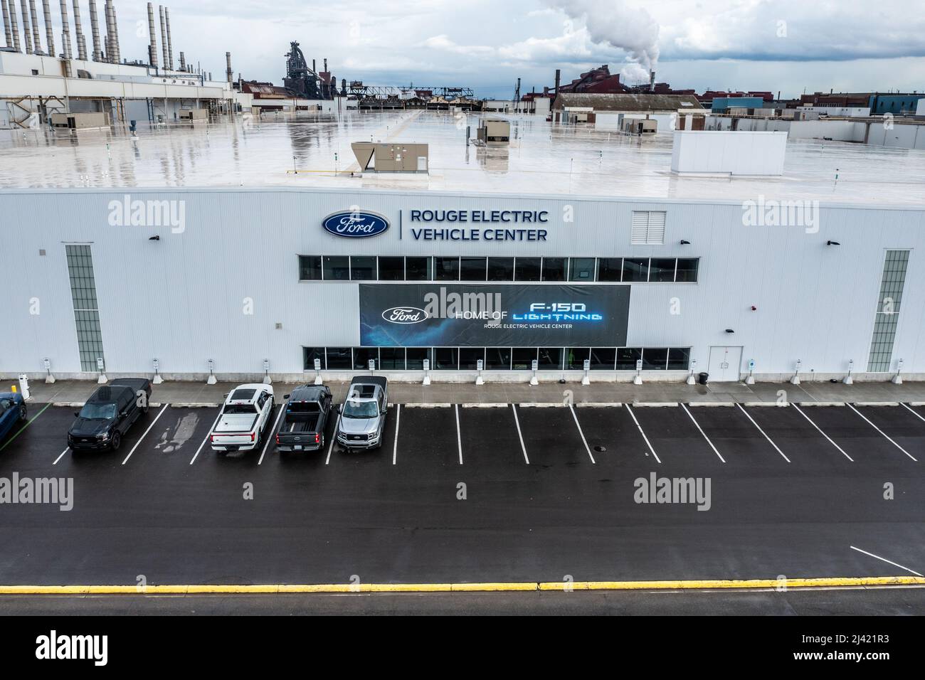 Ford River Rouge Complex, EV F-150 Lightning Factory, Ford Motor Company, Dearborn, MI, USA Stockfoto