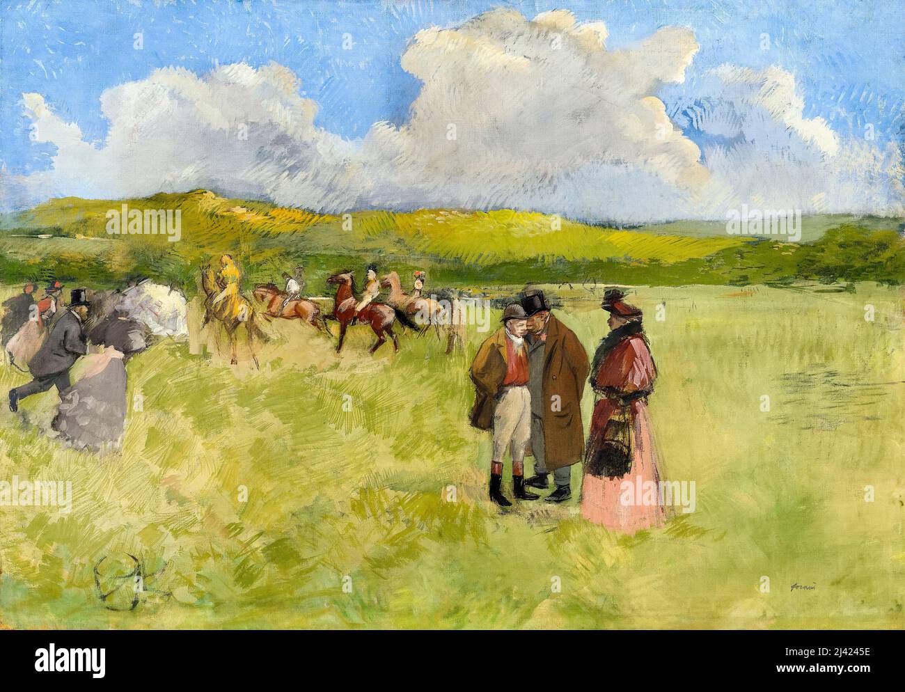 Jean-Louis Forain, Gemälde, die Rennstrecke, um 1891 Stockfoto