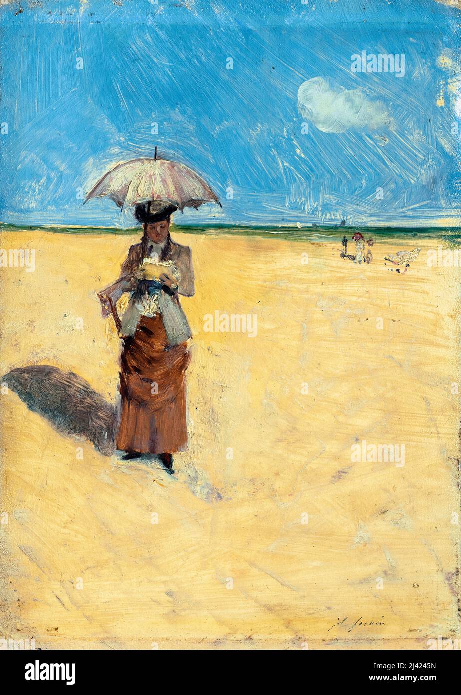Jean-Louis Forain, Malerei, Spaziergang in der Sonne, 1880-1883 Stockfoto