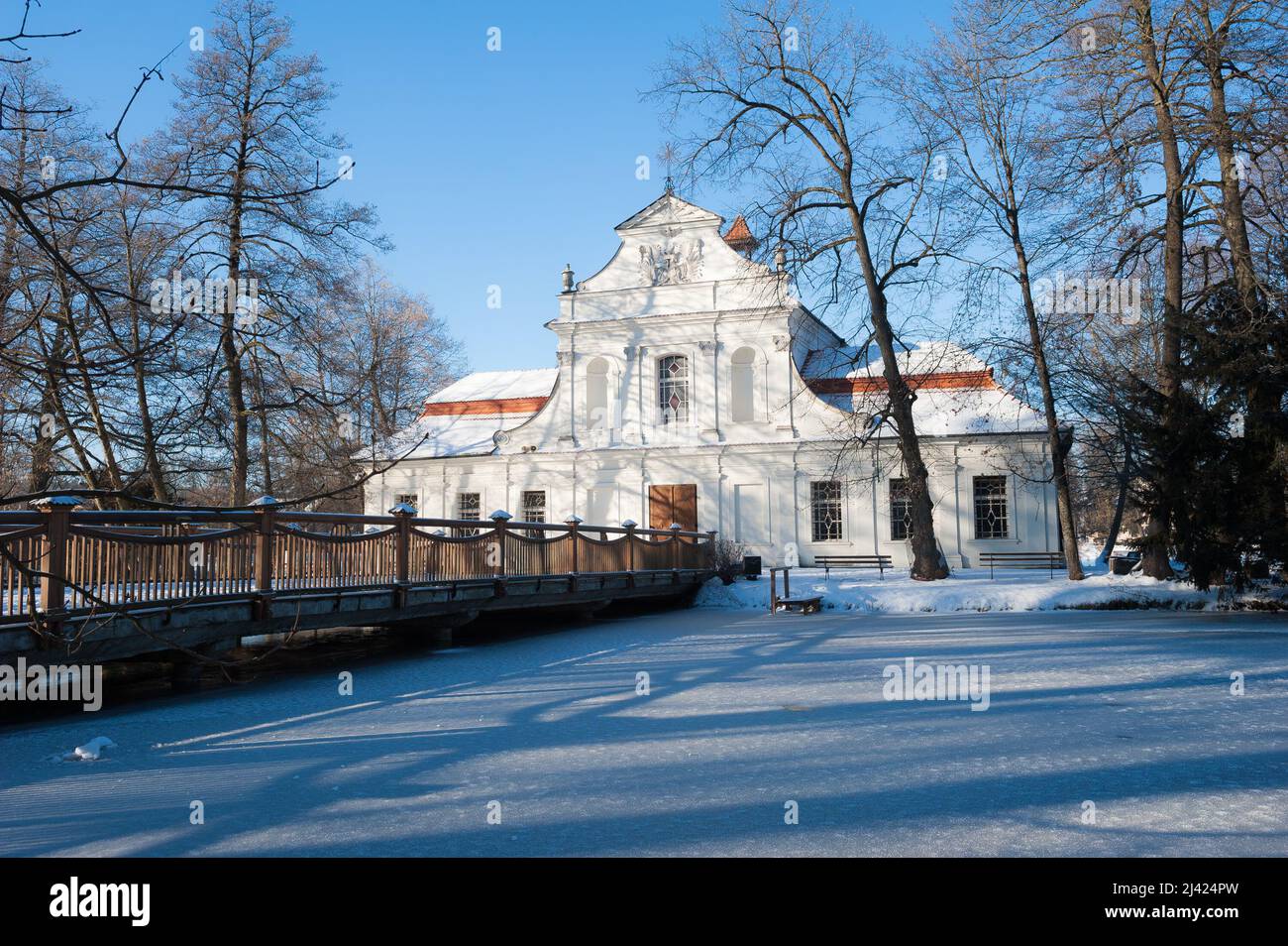 St John Nepomucene Pfarrkirche (b. 1741-47), Zwierzyniec, Polen Stockfoto