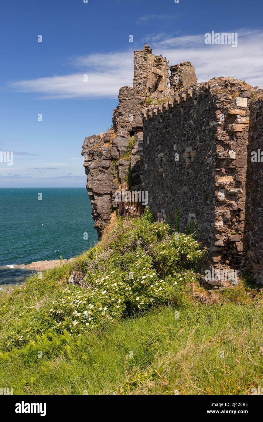 Dunure Castle Ruins, Ayrshire, Schottland Stockfoto