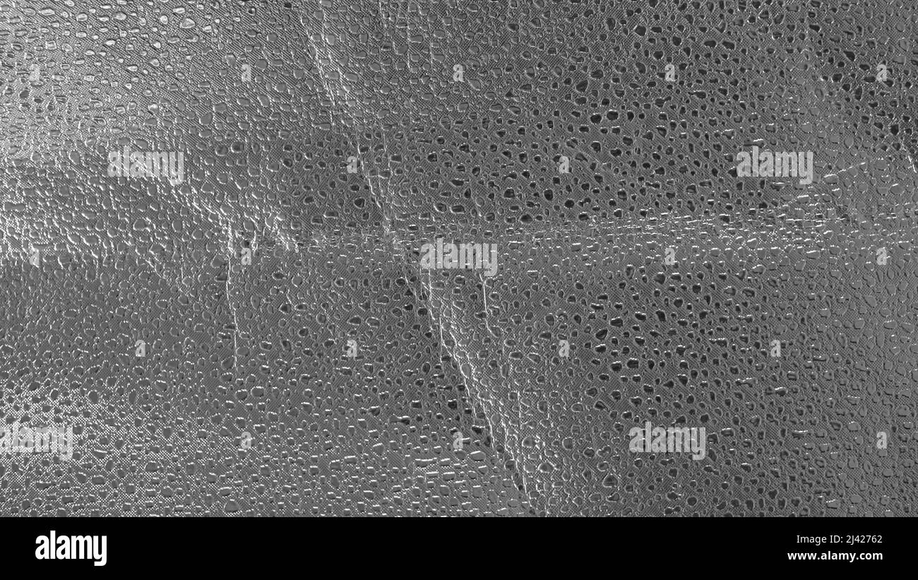 Glänzendes Metall silber Folie Textur als Hintergrund. Kopieren Sie Platz für Text oder Bild Stockfoto