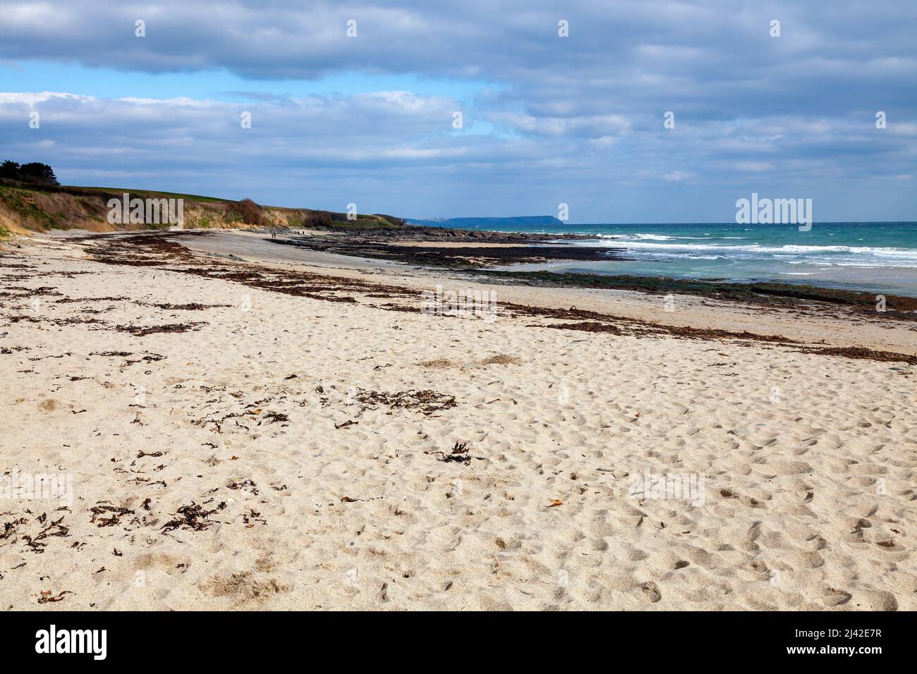 Wunderschöner Towan Beach in der Nähe von Portscatho auf der Roseland Peninsula Cornwall England Stockfoto