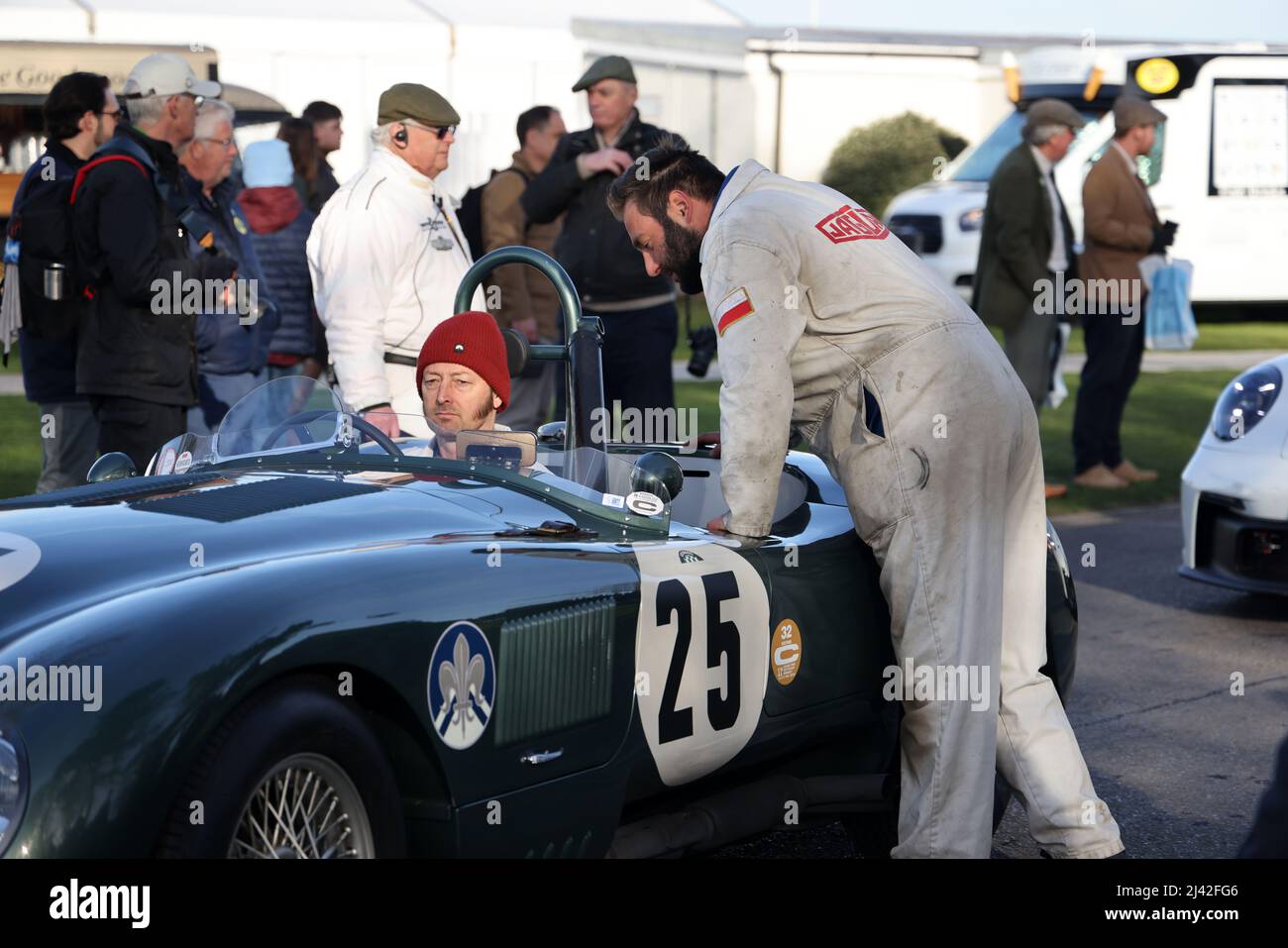 2022. - 1952. April Jaguar C-Typ von Nigel Webb auf der Goodwood Member Meeting 79. Stockfoto
