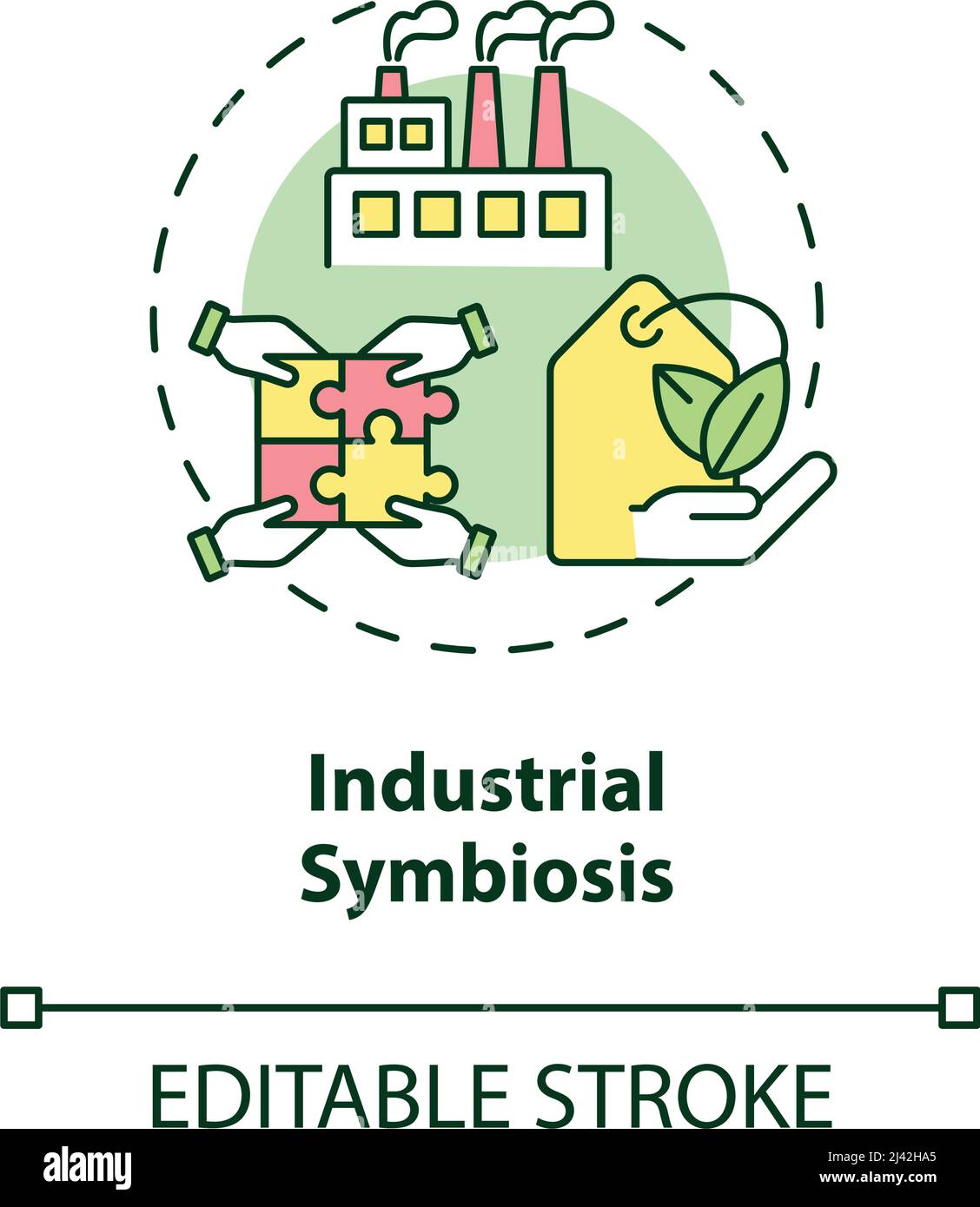 Industrial Symbiose Concept Icon Stock Vektor