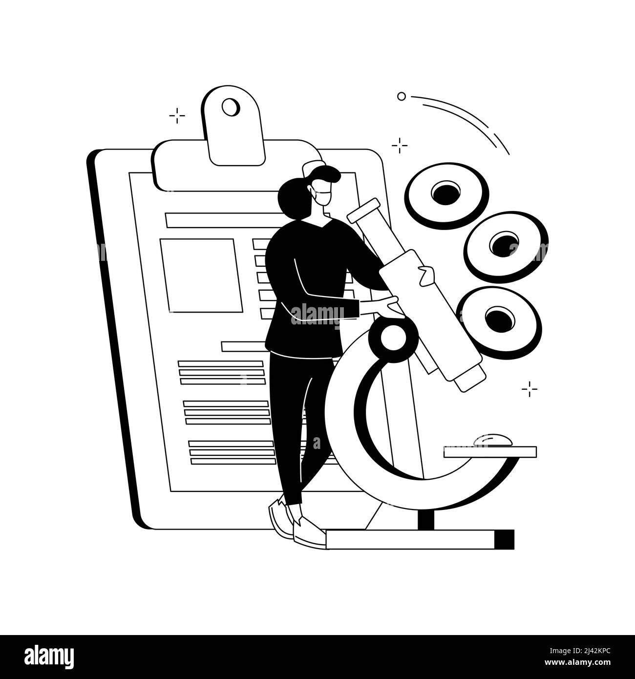 Anämie Screening abstrakte Konzept Vektor Illustration. Genetische Störung Diagnose, Anämie Prüfung, Eisenmangel, Sichelzellenscreening, Hämolises, Labor Stock Vektor