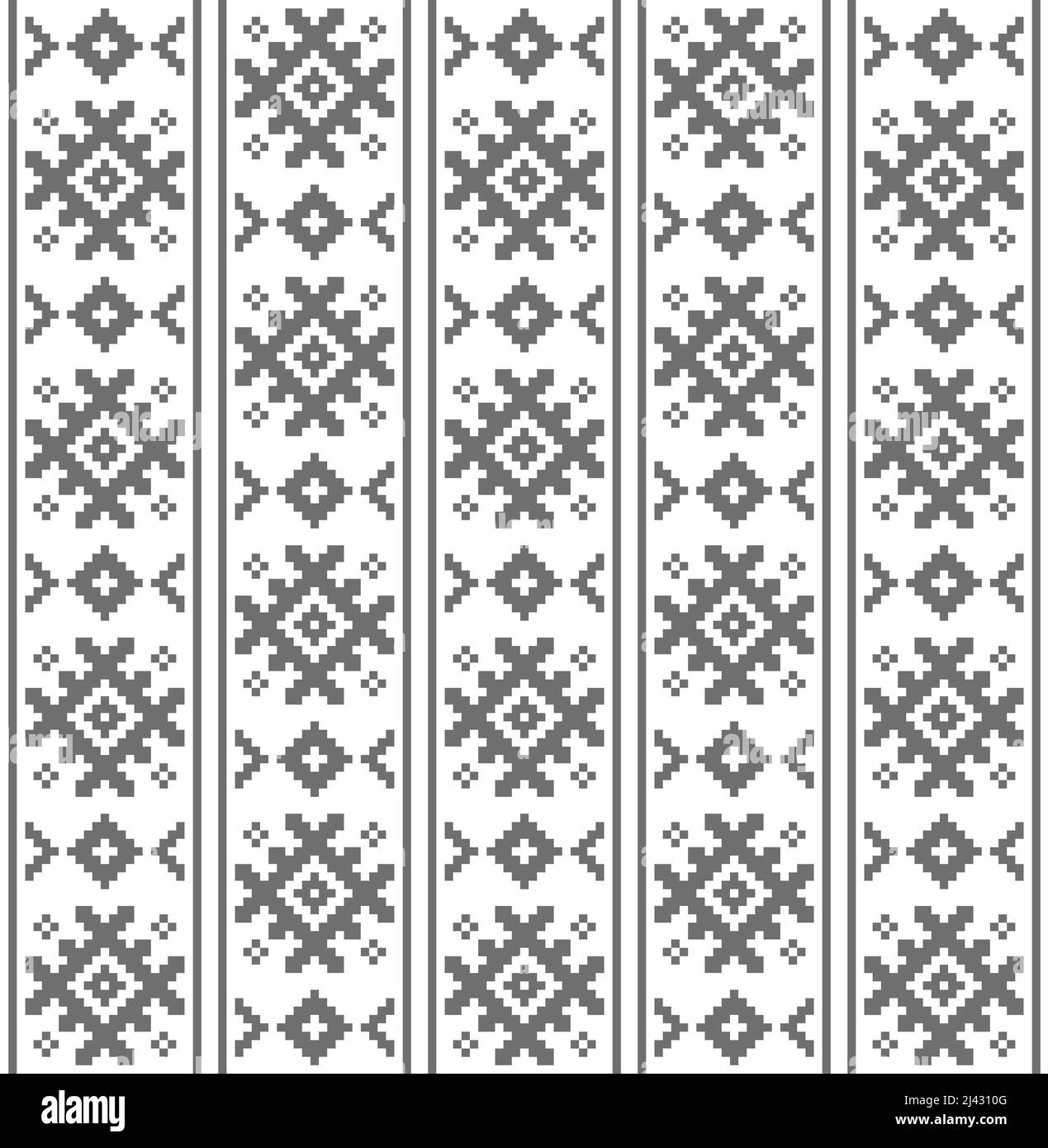 Ornament Linien nahtlose Graustufenmuster Stock Vektor