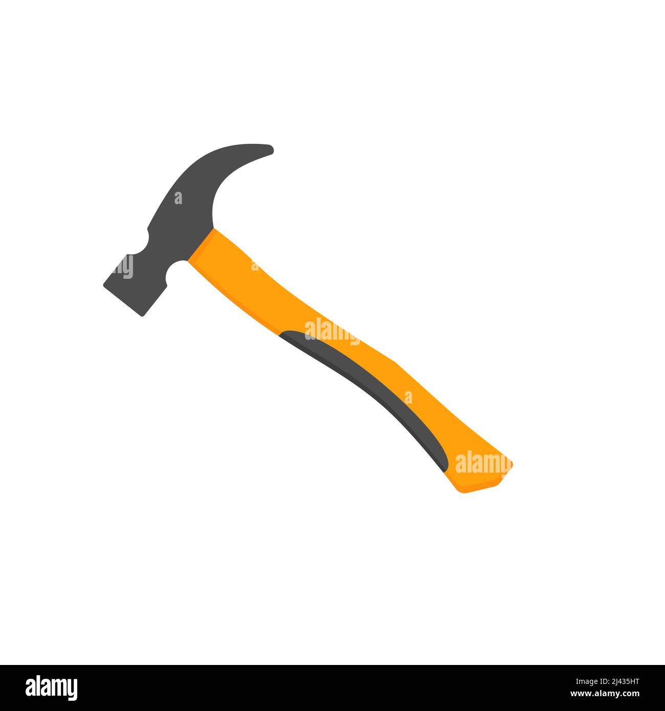 Ein Hammer. Arbeitswerkzeug Illustration in flacher Ausführung. Eps 10 Stock Vektor