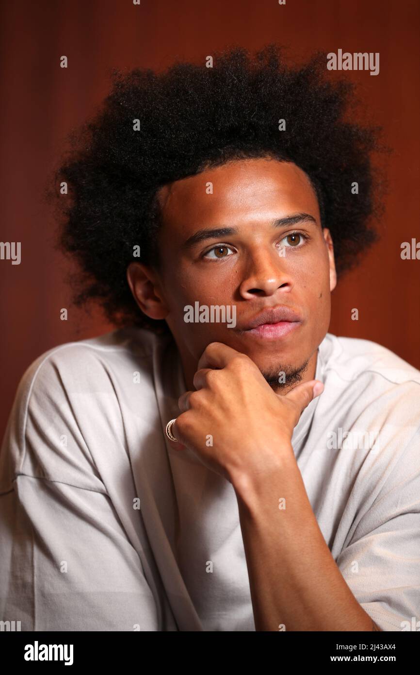 Interview mir Leroy Sane FC Bayern MŸnchen © diebilderwelt / Alamy Stock Stockfoto