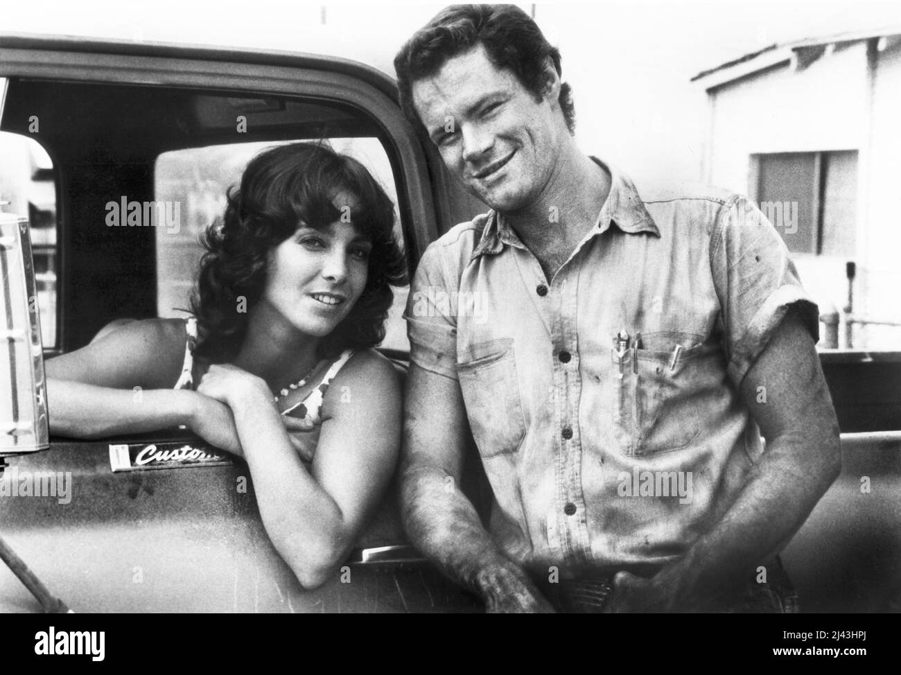 Kathleen Quinlan, David Keith, am Set des Films, „Independence Day“, Warner Bros., 1983 Stockfoto