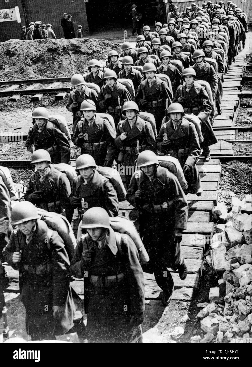 Amerikanische Truppen Marineinfanteristen in Irland. 19.Mai 1942. Stockfoto