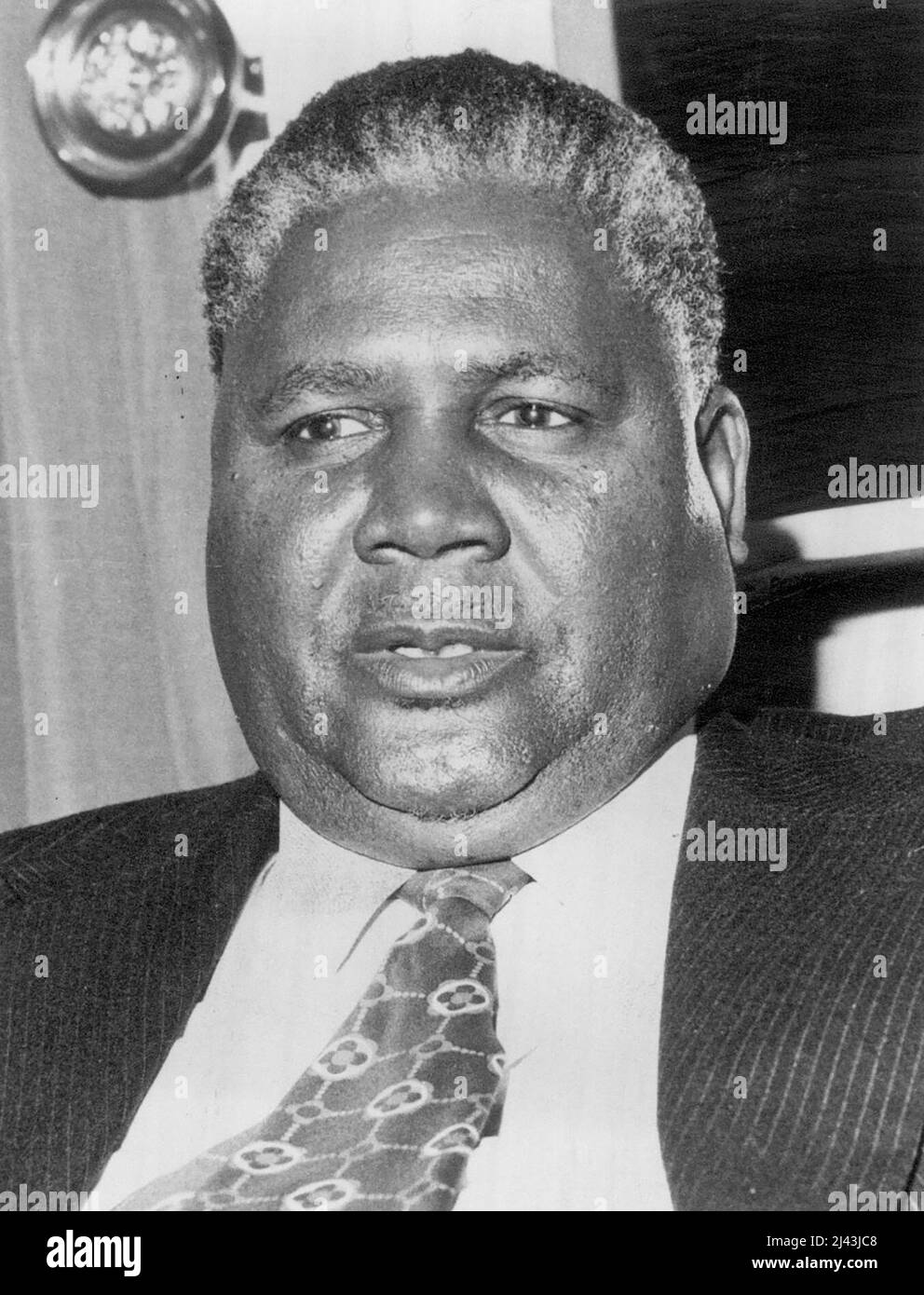 Joshua Nkomo - Führer der rhodesischen nationalistischen Partei. 01.Mai 1955. (Foto von Universal Pictorial Press Photo). Stockfoto