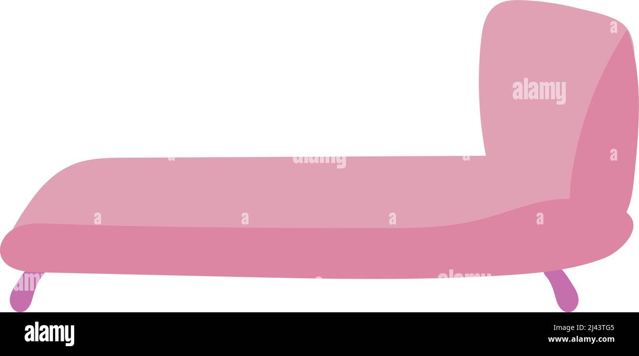 Isolierte rosa Couch ohne Kissen Vektor Stock Vektor
