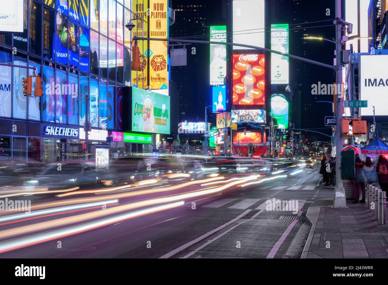 Times Square bei Nacht, Manhattan, New York City Stockfoto