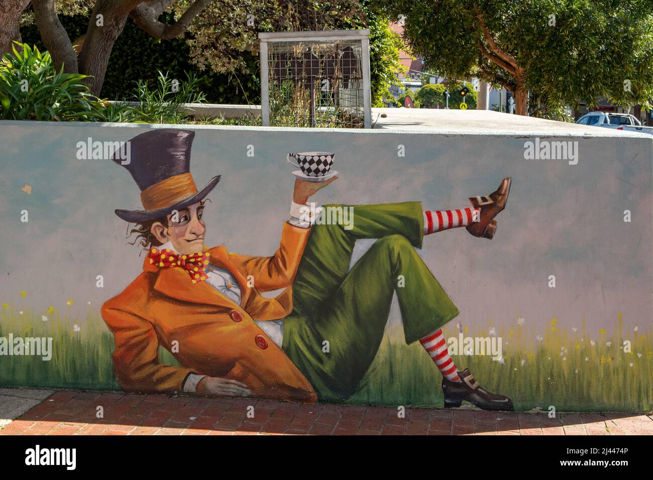 Alice in Wonderland Street Art, Frankston, Victoria, Australien Stockfoto