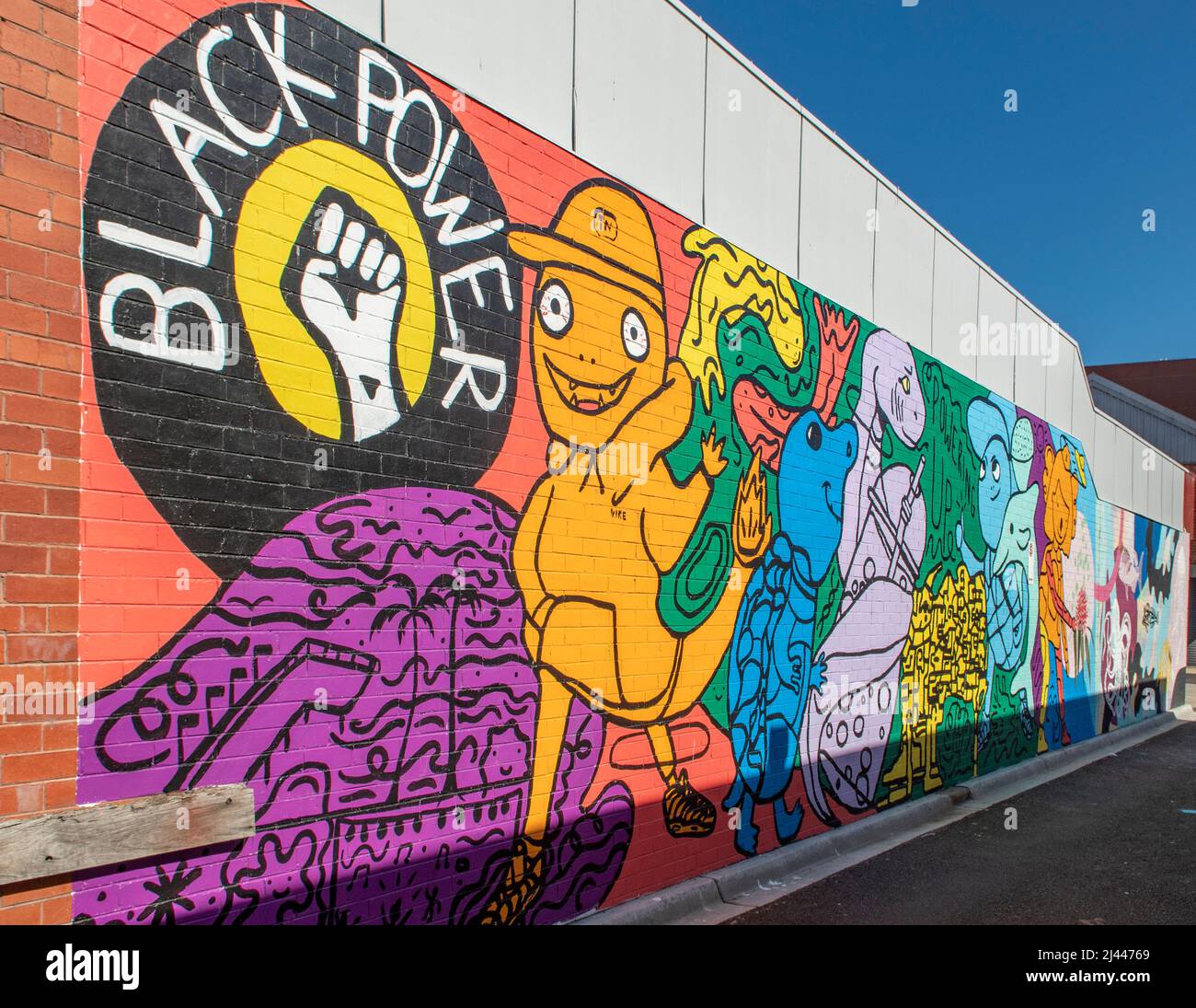 Cartoon Street Art, Frankston, Victoria, Australien Stockfoto