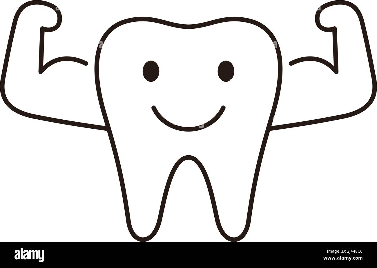 Zahn-Symbol, Zahn zeigt die Leistung, Illustration Vektor. Zahnmedizinisches Konzept. Stock Vektor