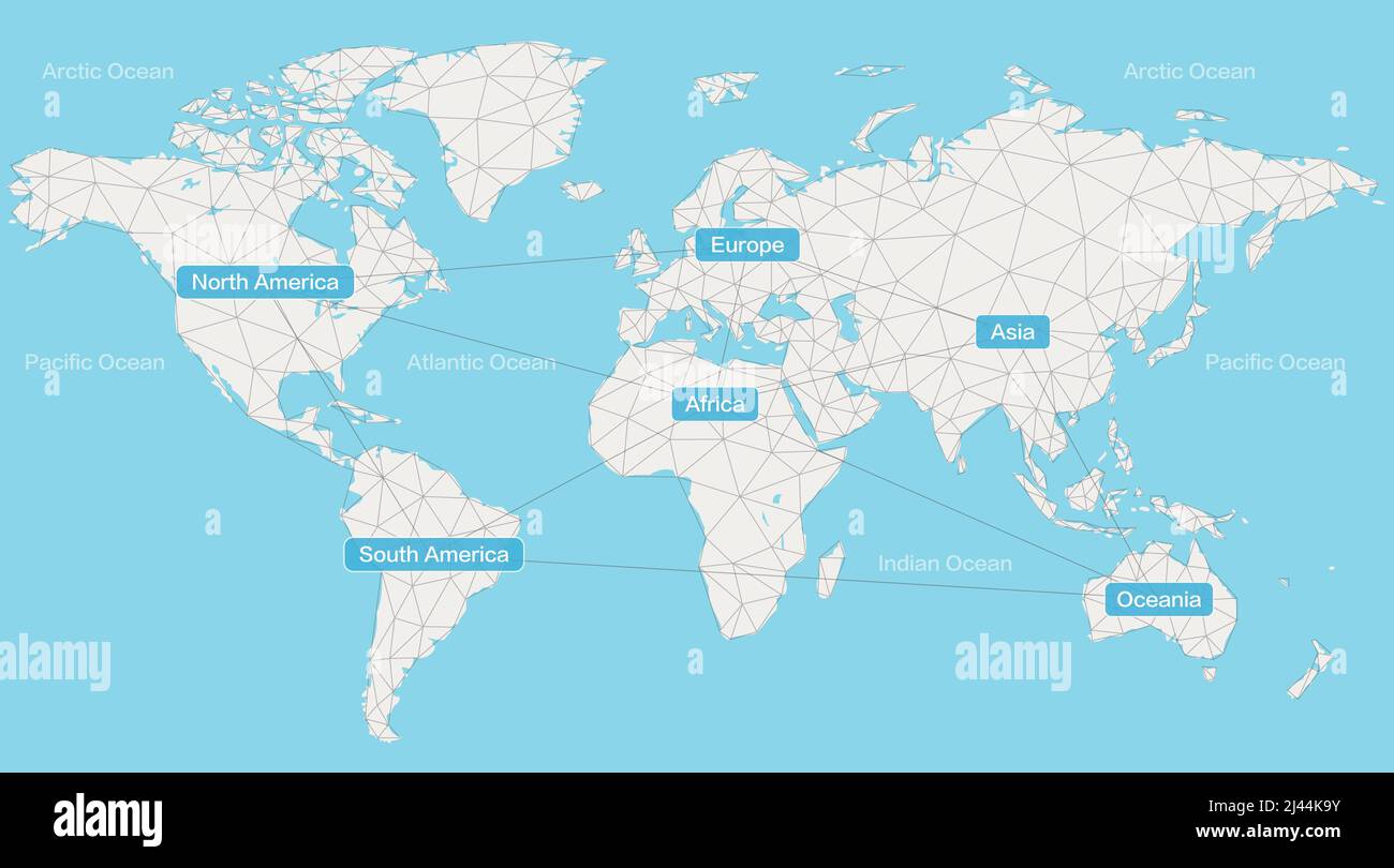 World wide Internet network Mesh. Die soziale Kommunikation Hintergrund. Karte. Vector Illustration Stock Vektor