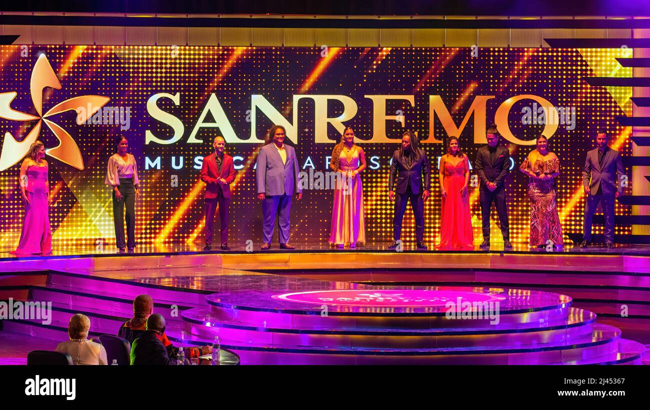 Porträt der Finalisten während der San Remo Music Awards 2022. Die
