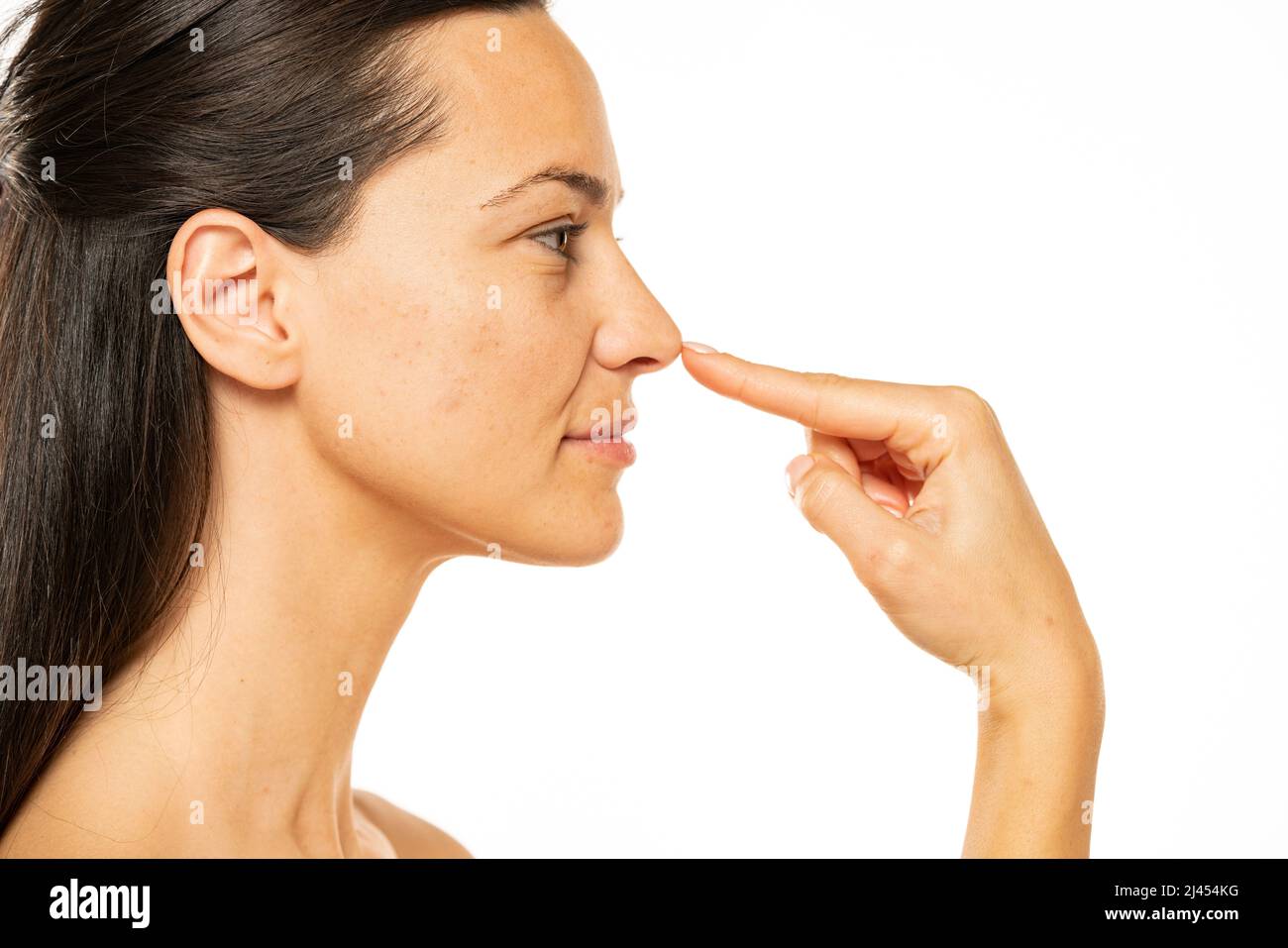 An Der Nase Einer Frau Erkennt Man www.alamy.de