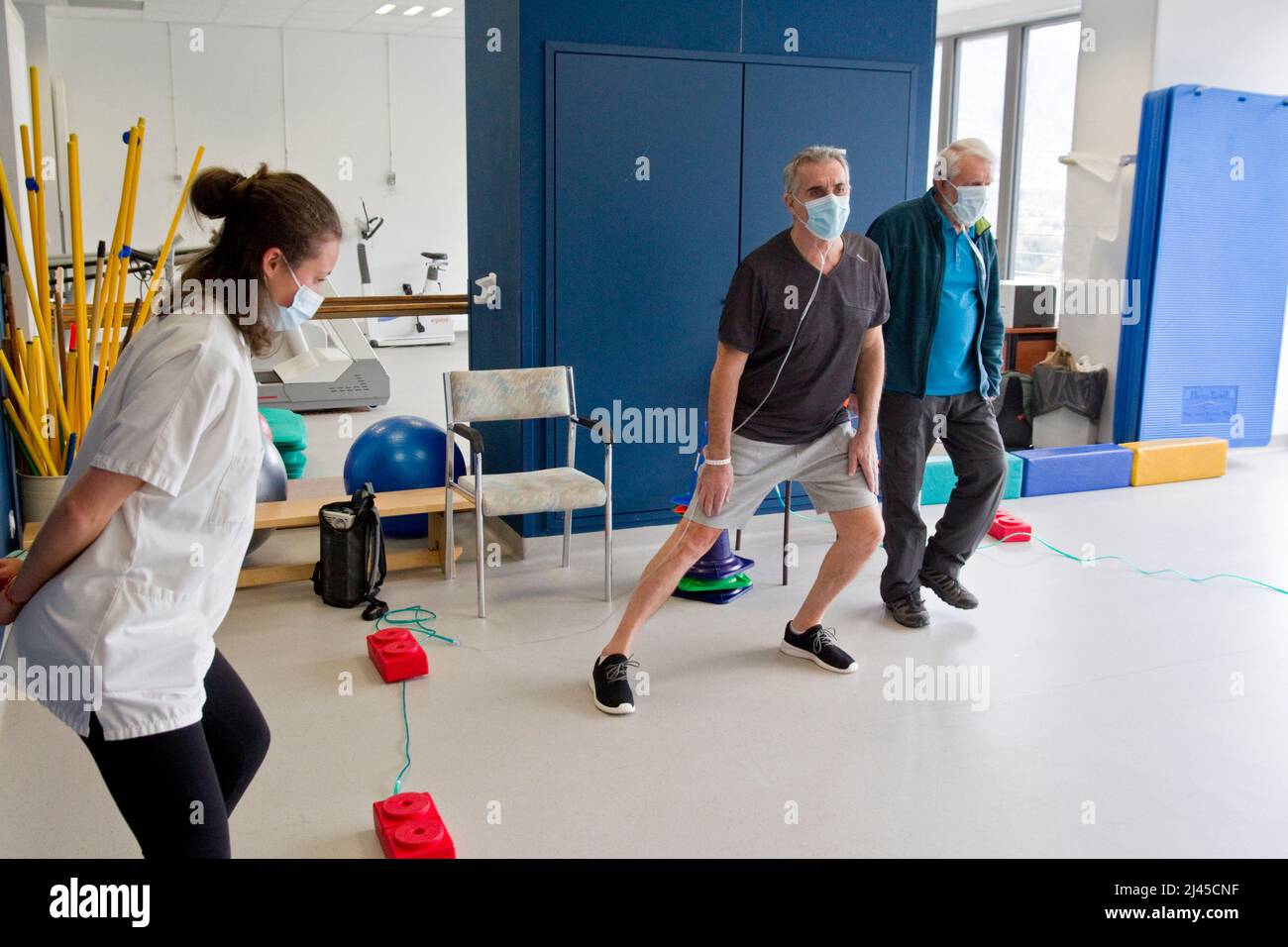 Medizinische Versorgung von Patienten mit Post-Covid-Erkrankungen im medizinischen Zentrum ÒCenter Medical Rhone-AzurÒ in Briancon (Französische Alpen, südöstlich Stockfoto