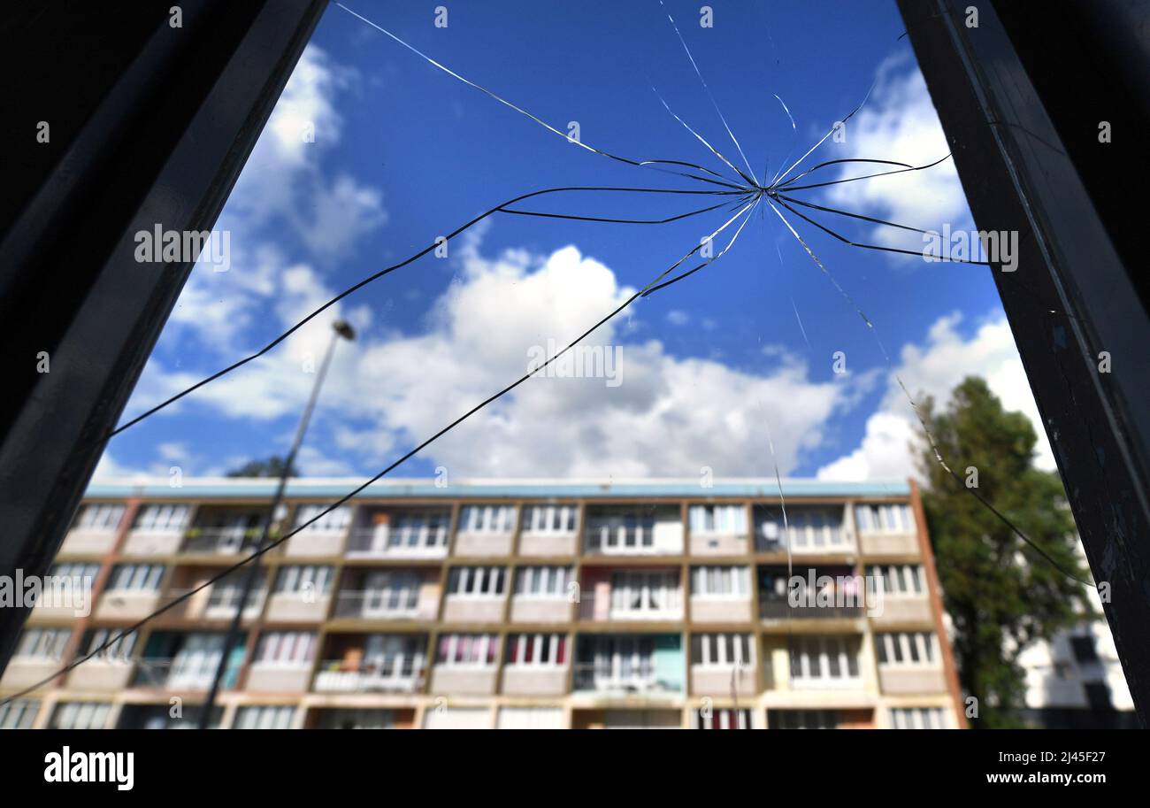 Boulogne-sur-Mer (Nordfrankreich): Stadterneuerung, Sanierung, im Bezirk Chemin Vert, durchgeführt von der „Agence nationale pour la Renovation Stockfoto