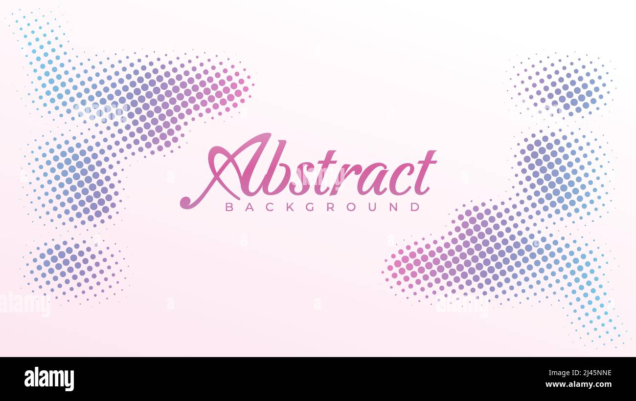 Design-Vorlage Für Süßen Halbton-Hintergrund. Abstrakte Punkte Muster in rosa Violett Pastell Farbverlauf Stock Vektor