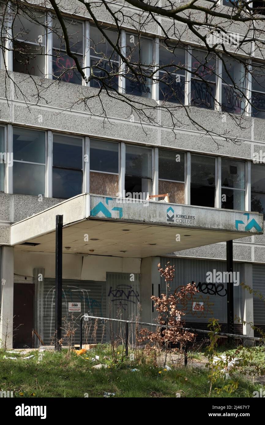Derelict Kirklees College Buildings, Huddersfield, West Yorkshire, Großbritannien. Stockfoto