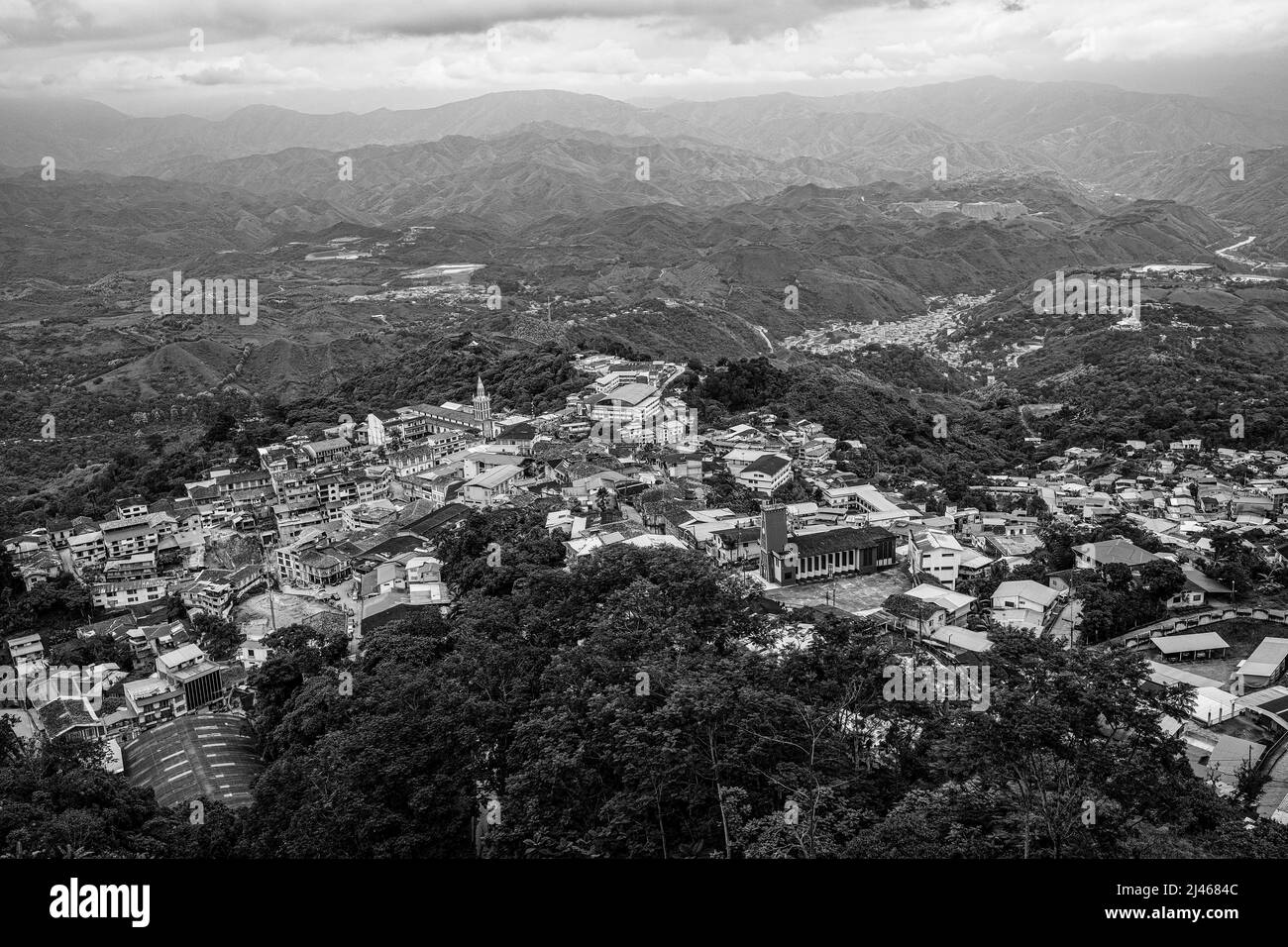 Zaruma, Stadt zusammengebrochen, illegaler Bergbau, Ecuador Stockfoto