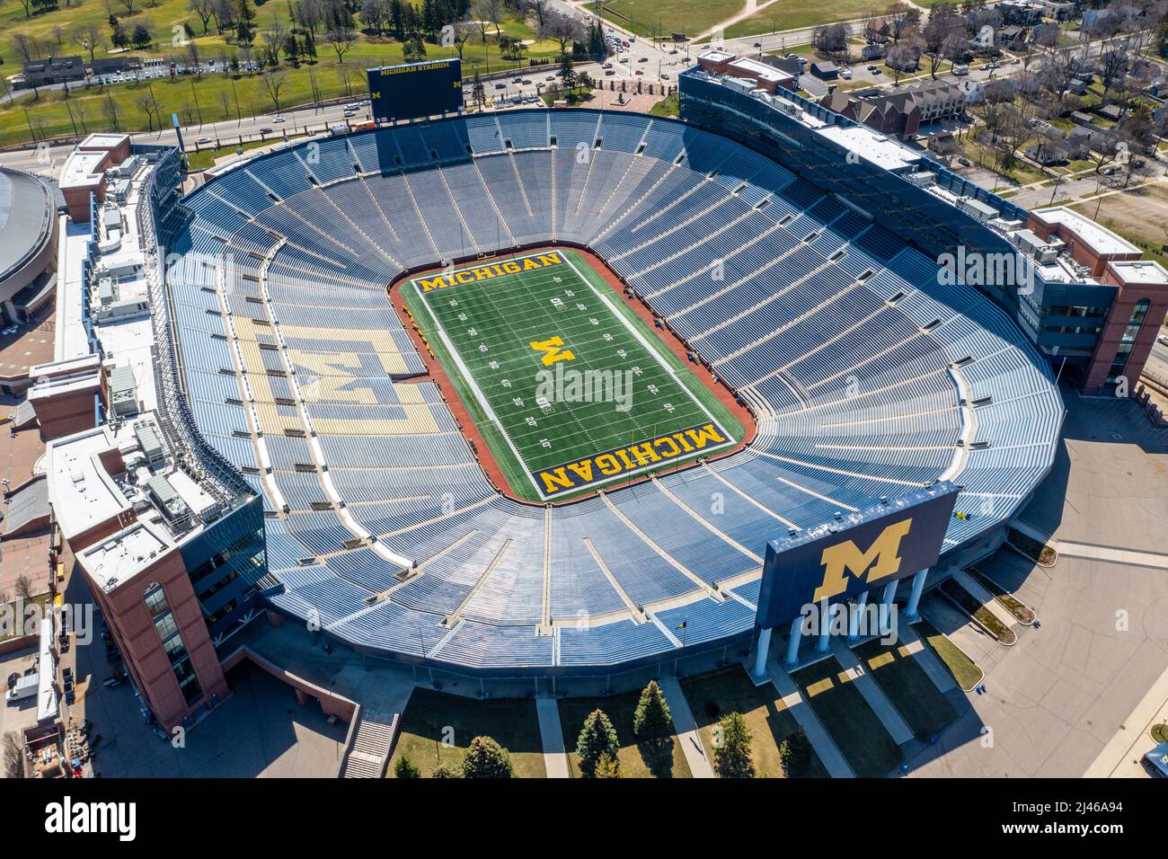 Michigan Stadium, University of Michigan, Heimstadion des Wolverines NCAA College Football, Ann Arbor, MI, USA Stockfoto