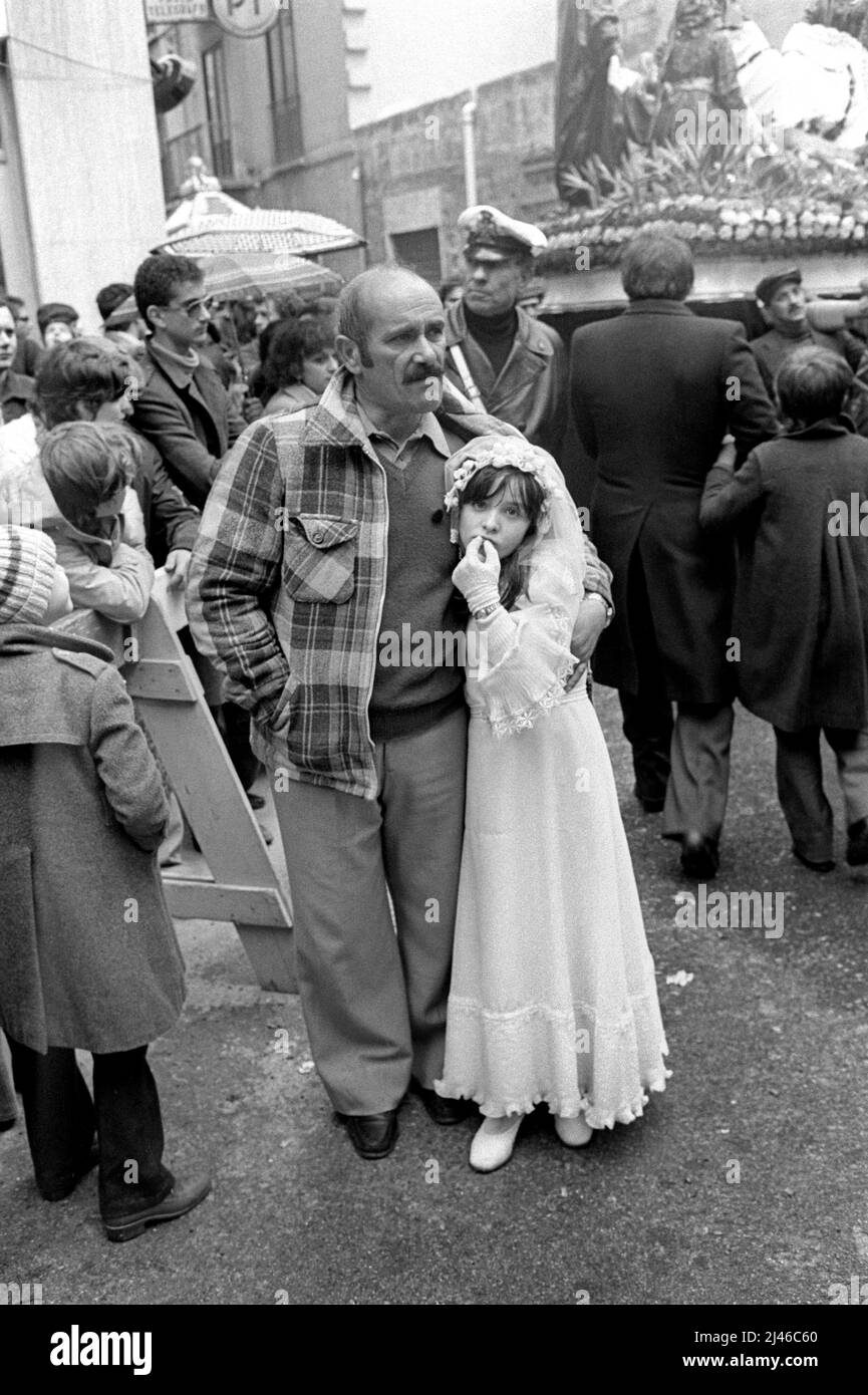 - Traditionelle Feste der Ostern, Prozession der Heiligen Freitag Geheimnisse in Trapani - celebrazioni tradizionali della Pasqua, processione dei Misteri del Venerdì Santo a Trapani Stockfoto