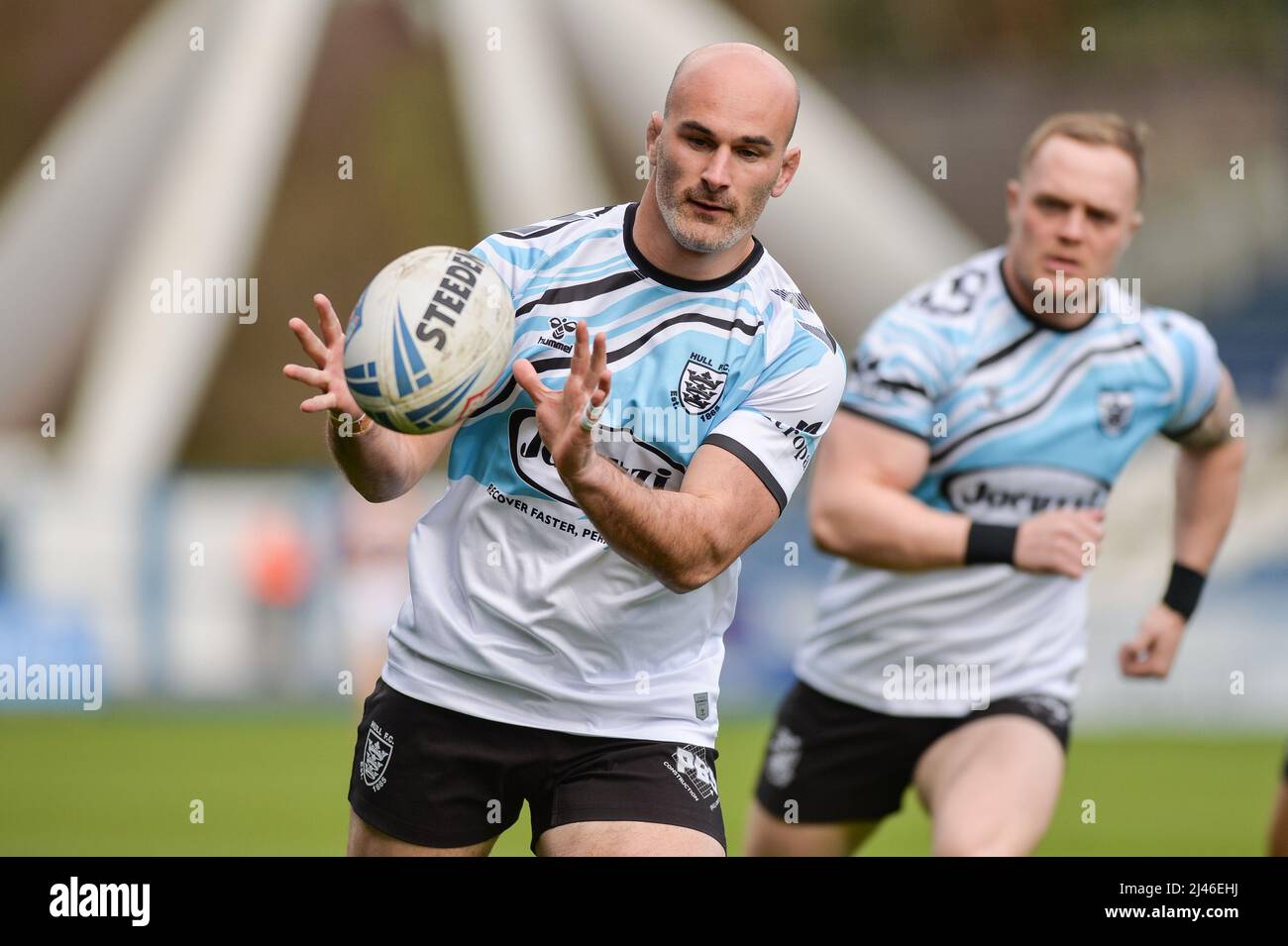 Huddersfield, England - 9.. April 2022 - Danny Houghton (9) von Hull FC. Rugby League Betfred Super Challenge Cup Quarter Finals Huddersfield Giants vs Hull FC im John Smith's Stadium, Huddersfield, UK Dean Williams Stockfoto