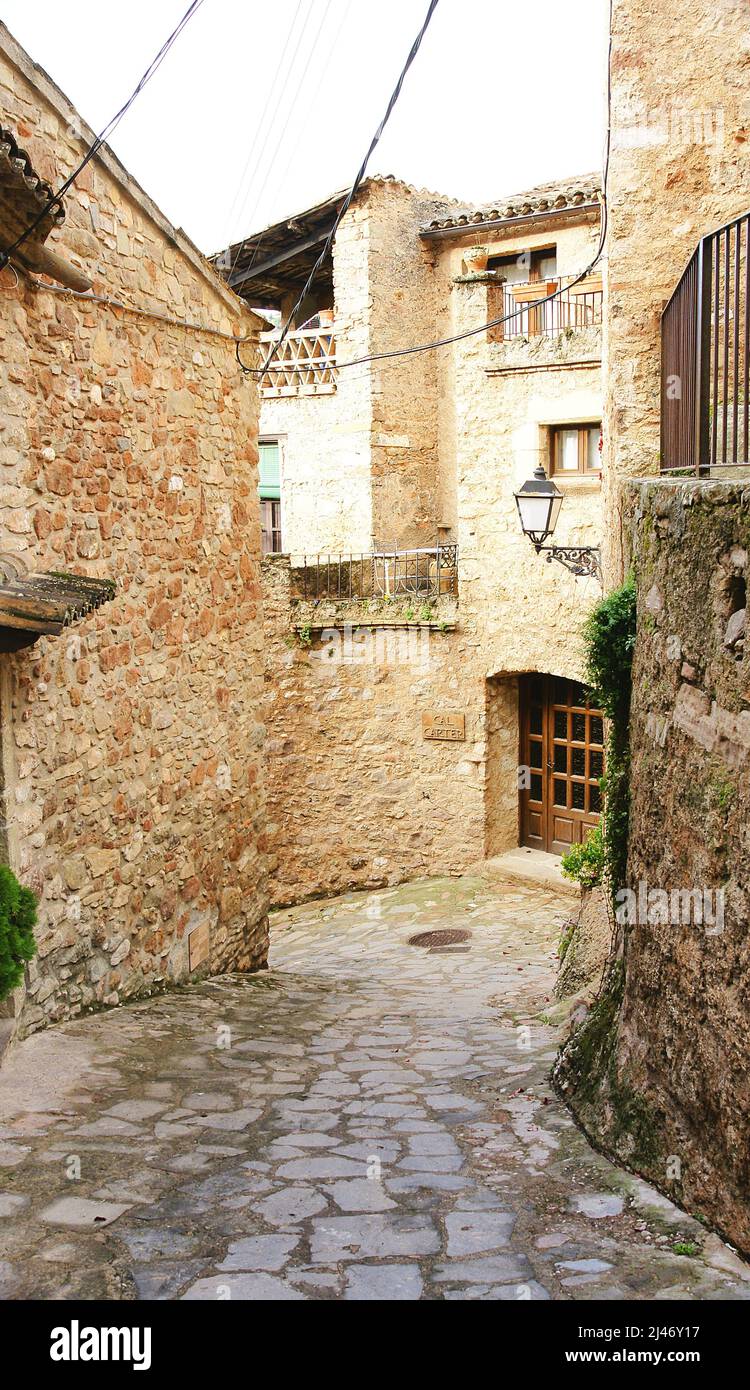 Blick auf Mura, Bages Region, Provinz Barcelona, Katalonien, Spanien, Europa Stockfoto