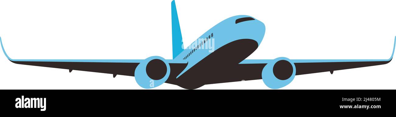 Großes Flugzeug, Flugzeug, flache Symbolvektordarstellung Stock Vektor