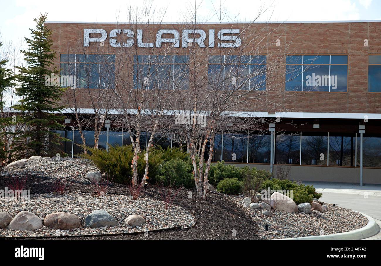 Lovely Terrassated Polaris Inc. Global Headquarters für die Herstellung von Schneemobilen und Offroad-Fahrzeugen. Medina Minnesota, USA Stockfoto