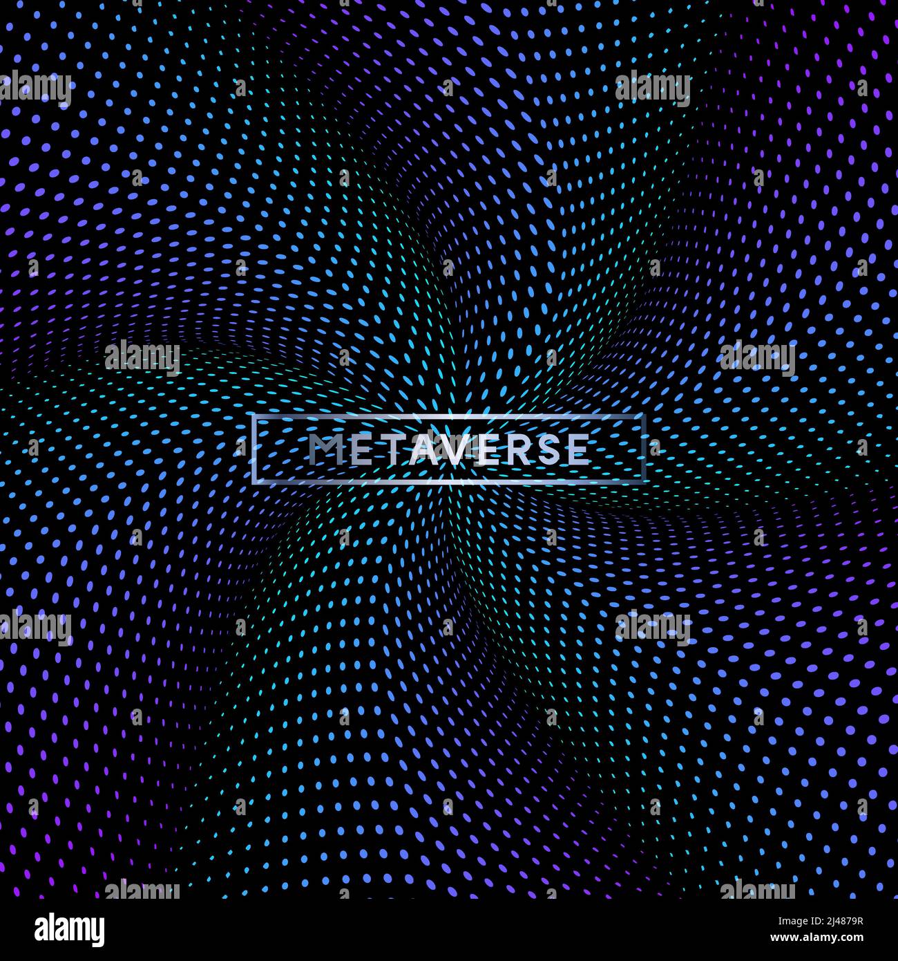 Metaverse. Virtueller Raum. Futuristisches Technologie-digitales Hightech-Konzept. Abstraktes Hintergrunddesign für Virtual Reality Metaverse. Vektorgrafik Stock Vektor
