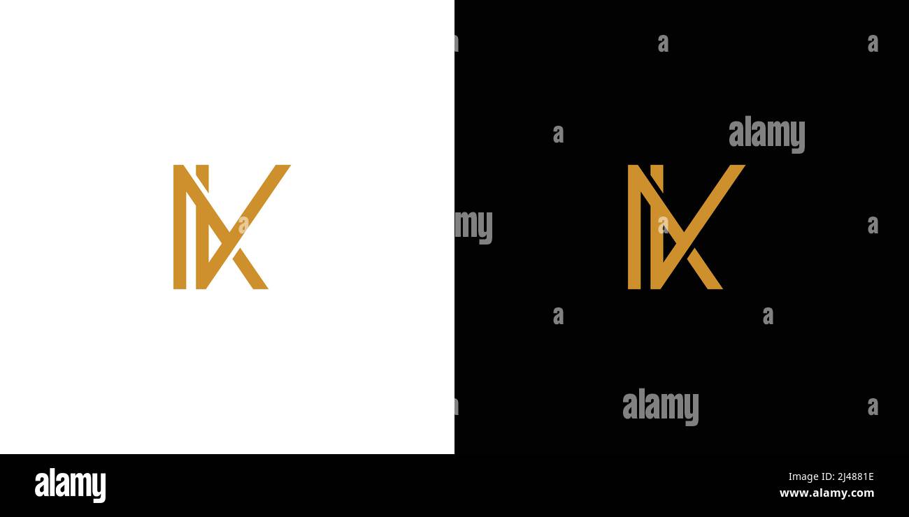 Modernes und einzigartiges AK-Initialen-Logo-Design Stock Vektor