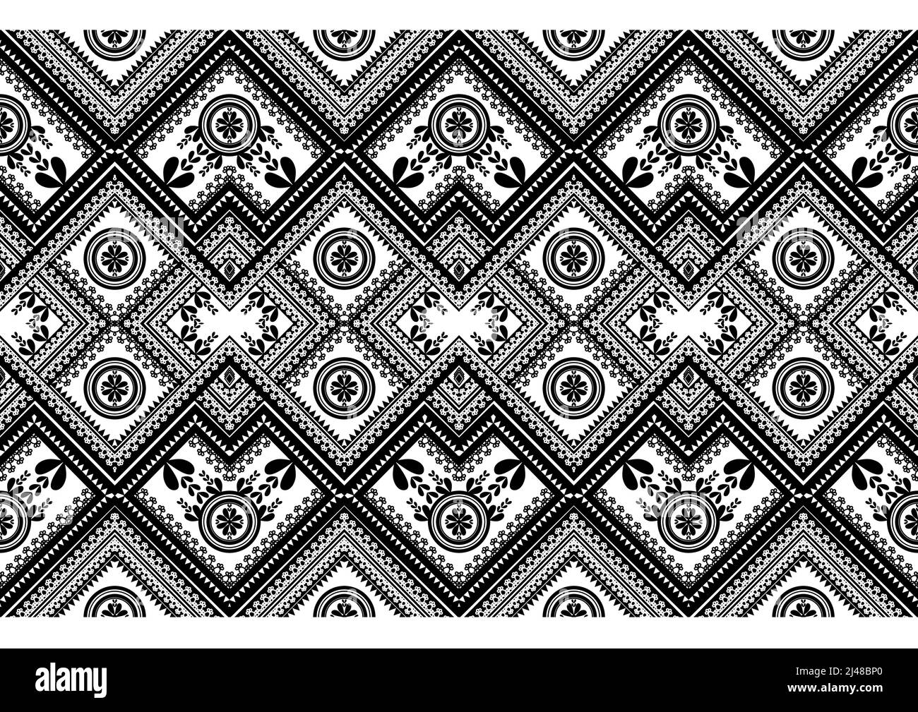 Ein nahtlos gestreiftes geometrisches Muster in ethnischer Vektorstruktur. Abstraktes Design für Tapete und Hintergrund. Stock Vektor