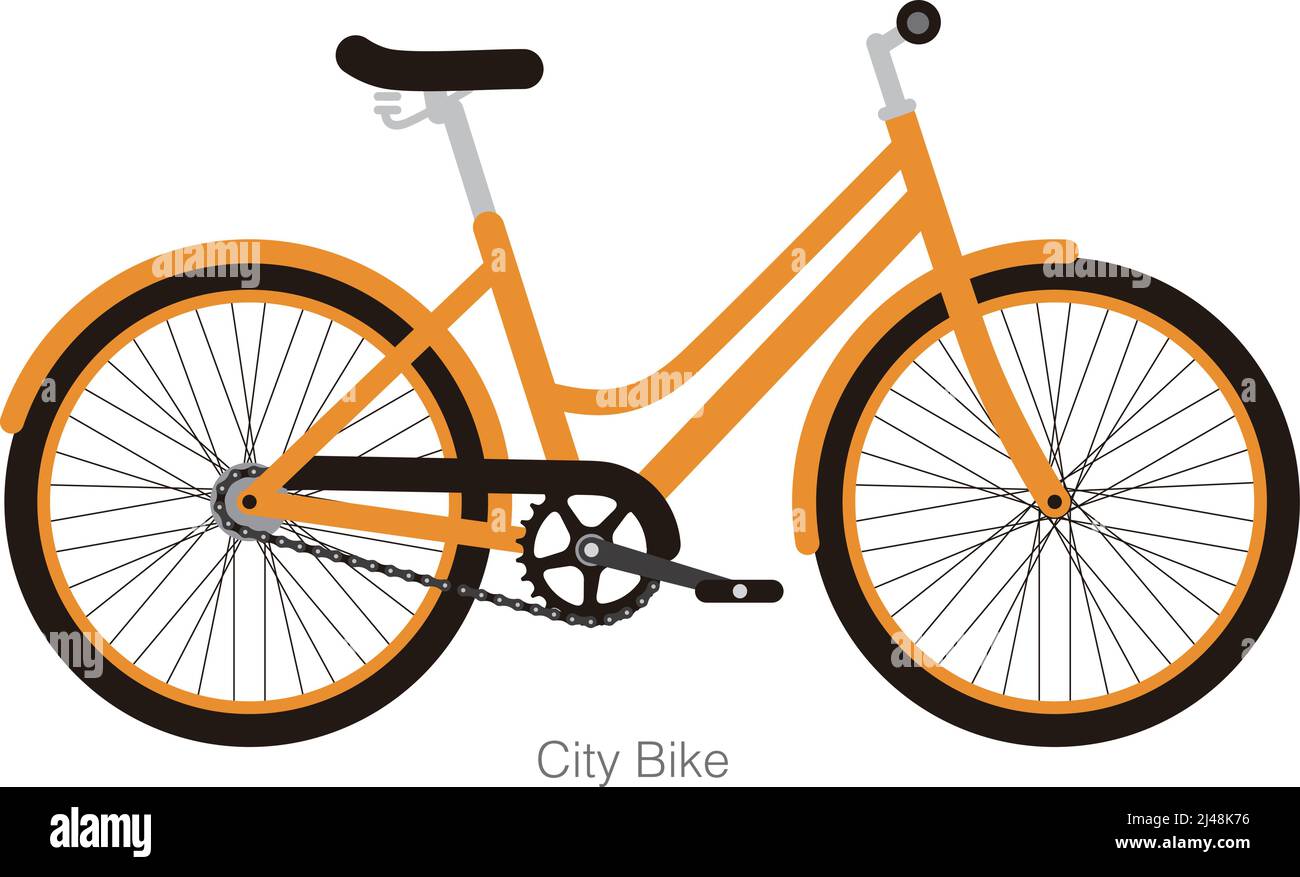 Vereinfachte Vektor-City-Fahrrad, bewegen schnelle Illustration Stock Vektor