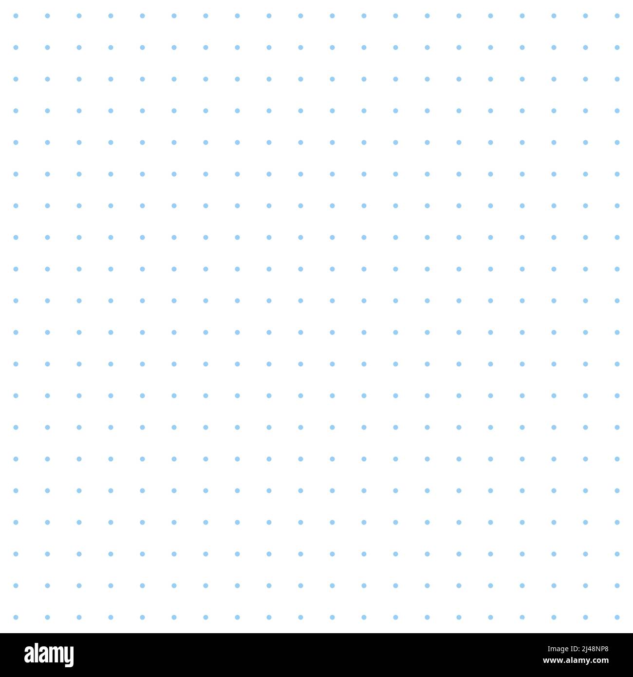 Gepunktetes, nahtloses Gittermuster für Kugelzapfen. Schwarze  Punktstruktur. Blaues Punktgitter für Notizbuch-Papier. Vektorgrafik auf  weißem Hintergrund Stock-Vektorgrafik - Alamy