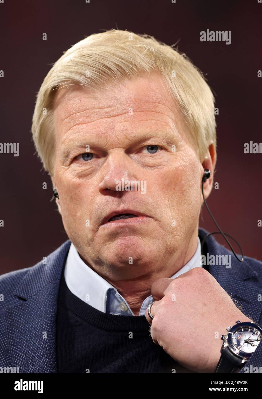 Oliver Kahn Geschäftsführer Bayern München München, DEUTSCHLAND - APRIL 12: UEFA Champions League Viertelfinale am 12. April 2022 in München, Deutschland, findet in der Fußball Arena München das zweite Spiel zwischen Bayern München und Villarreal CF statt. UEFA Champions League Viertelfinale Rueckspiel © diebilderwelt / Alamy Stock Stockfoto