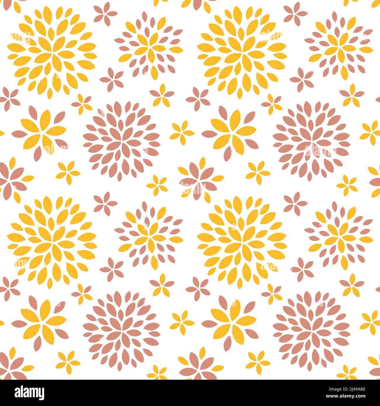Nahtloses Muster eine Blume im modernen Stil. Stock Vektor